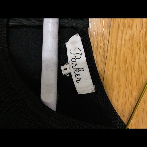 Parker Crew Neck Mini Dress w/ laser cut leather details - Picture 4 of 5